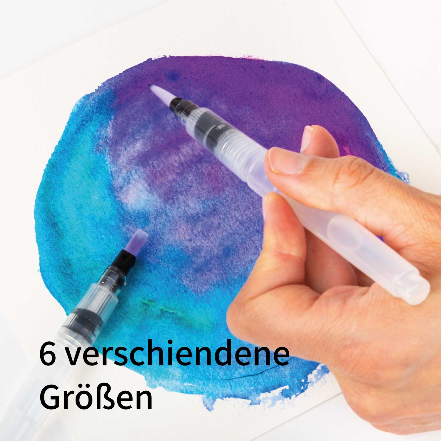 Wassertankpinsel für Aquarelleffekte und Lettering