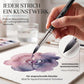 BELMIQUE Aquarellpinsel Set 12-teilig – Watercolor Brush Set mit Rolltasche für Aquarell, Gouache & Acryl