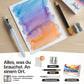 Belmique Aquarellpapier Set – rau & glatt – 300 g/m² – inkl. Videokurs & Zubehör