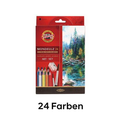 Aquarell Buntstifte Set – Wasserlöslich, 24-72 Farben, inkl. Anspitzer & Pinsel