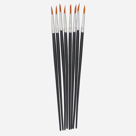 Set of 8 fine watercolor brushes