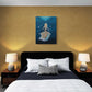 Hand-painted mural - acrylic painting golden fish 82x60x2cm