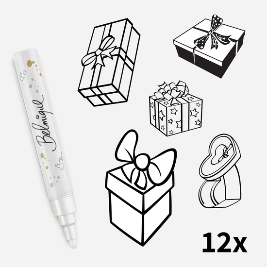 Template Gifts Drawing - Window Templates 12 pcs