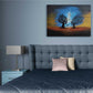 Hand-painted mural - acrylic painting Peaceful Trees 100x70x2cm